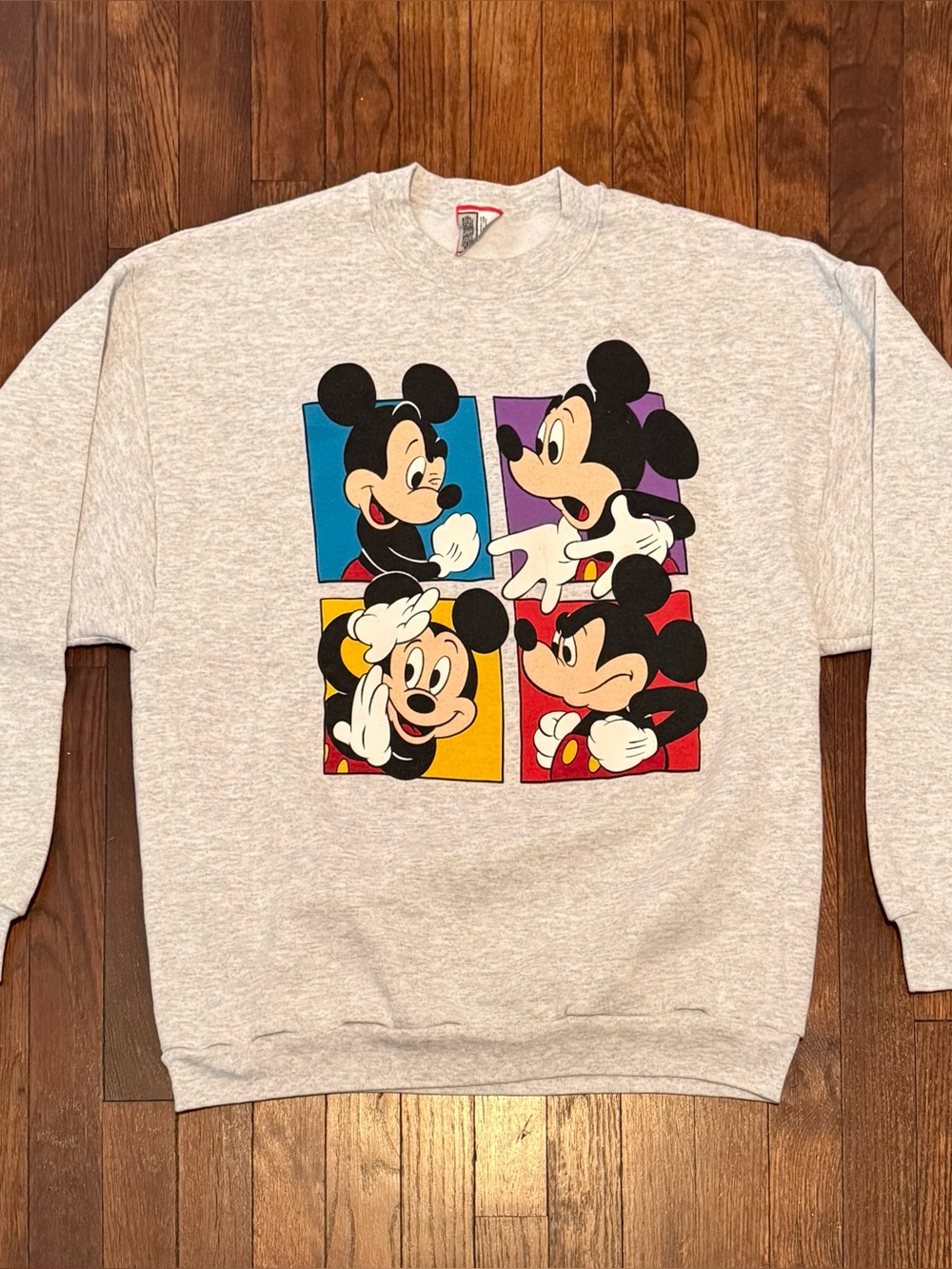 VTG 90s Disney Designs Mickey Mouse Expressions Made in USA Crewneck Sweatshirt